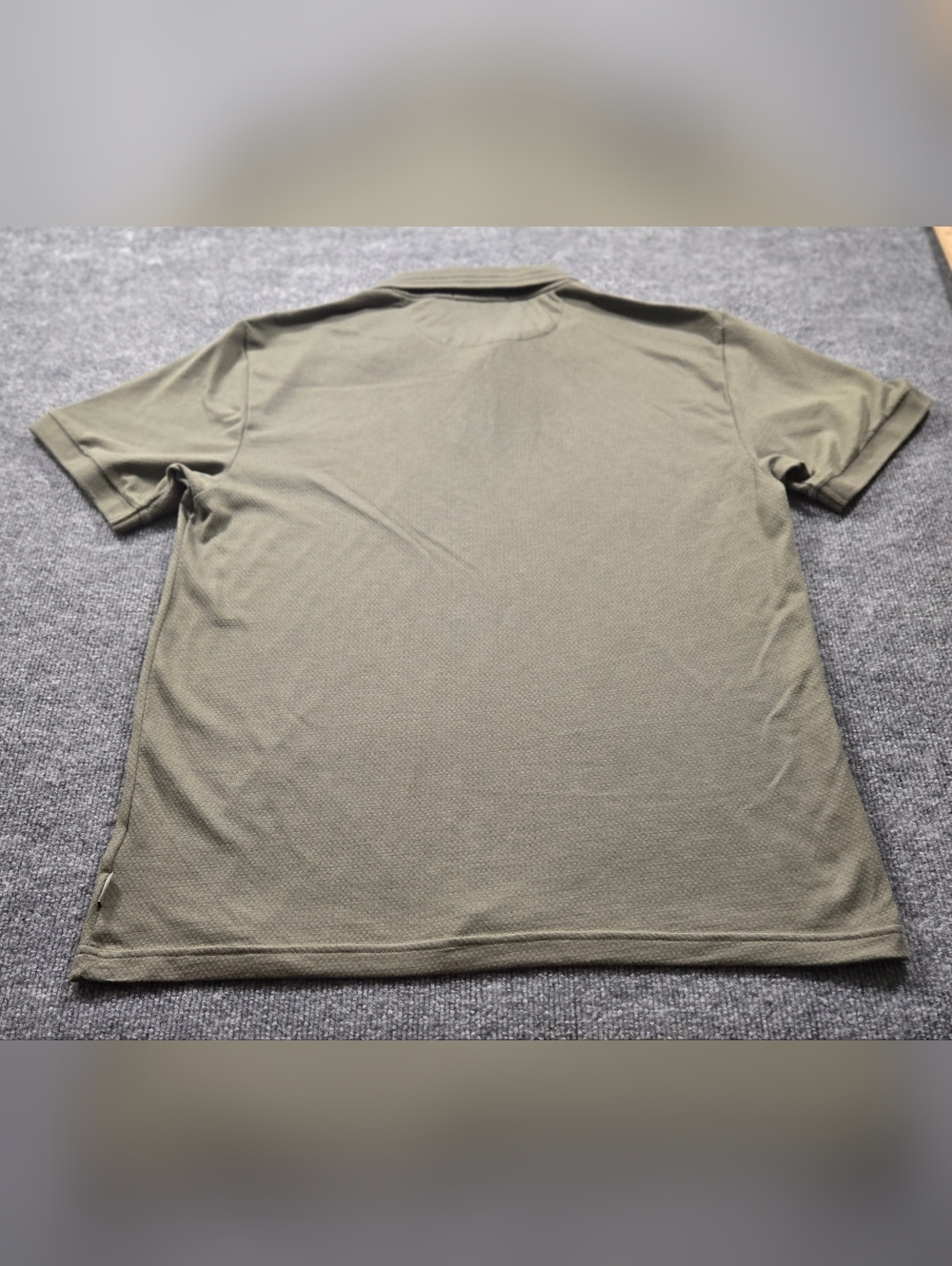 Scotch & Soda Amsterdam Olive Green/ Army Green Pique Knit Polo Shirt Large - Picture 8 of 8